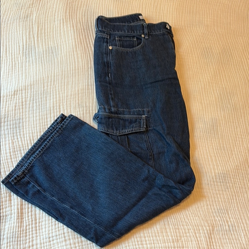 LOFT Women's Dark Blue Flare Jeans